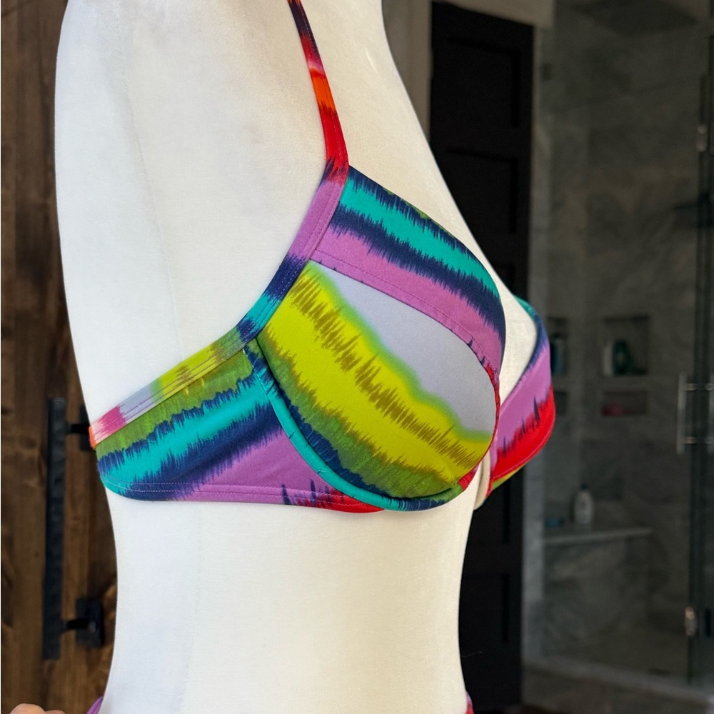Multicolor Striped Bikini Set - image 5